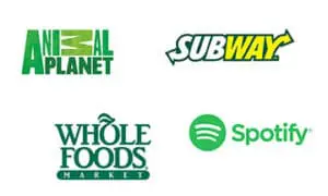 Companies that use the colour green in their logos.