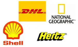 Companies that use the colour yellow in their logos.
