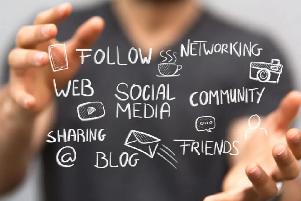 Social media network and communication.